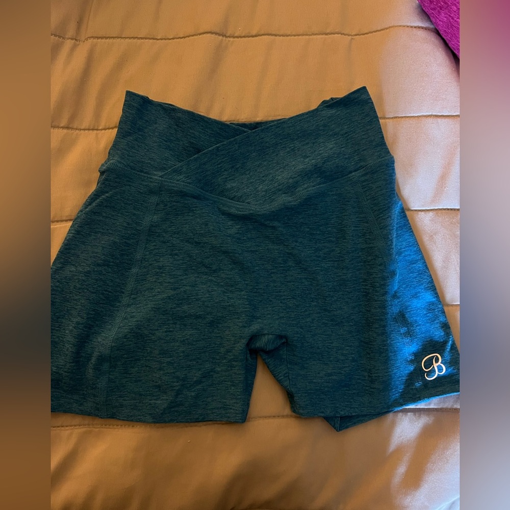 Bombshell Sportswear Teal Athletic Bike Shorts